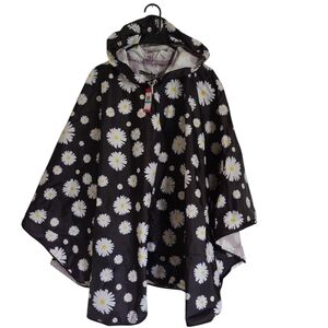 Vince Camuto Womens OS Daisy Hooded Rain Poncho